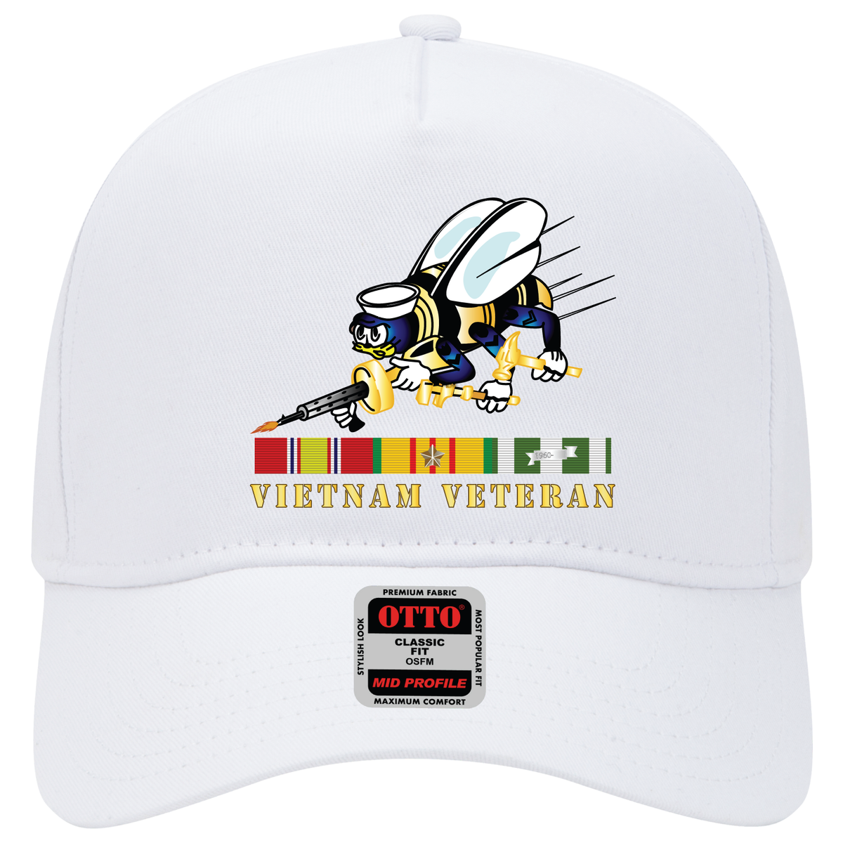 Baseball Cap - Navy - Seabee - Bee Only w VN SVC wo DS V1