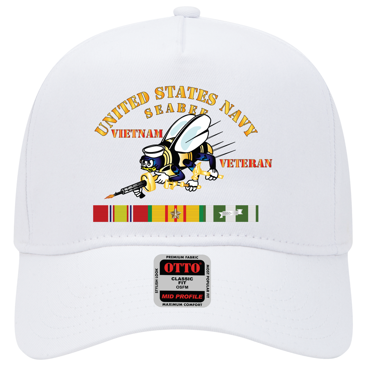 Baseball Cap - Navy - Seabee - Vietnam Veteran - Step VN VET