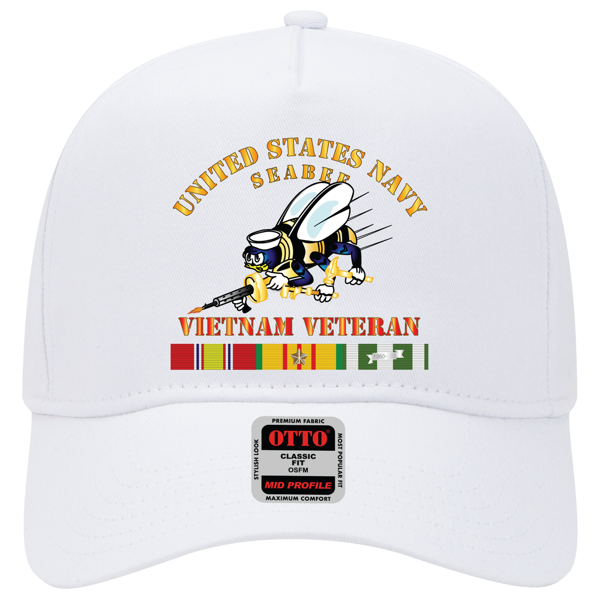 Baseball Cap - Navy - Seabee - Vietnam Veteran - Vers1